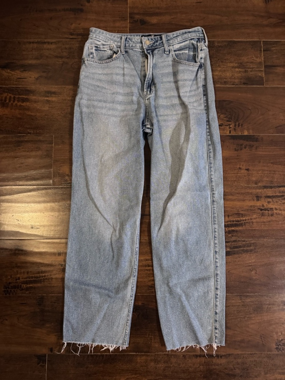 Hollister Ultra High Rise Vintage Straight Women's Blue Denim Jeans Size 11 L